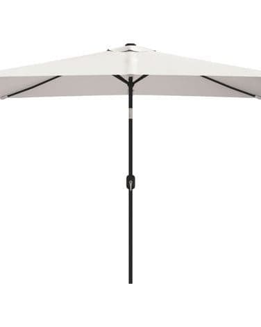 Parasol 3×2 meter wit inclusief verrijdbare voet te vullen met water